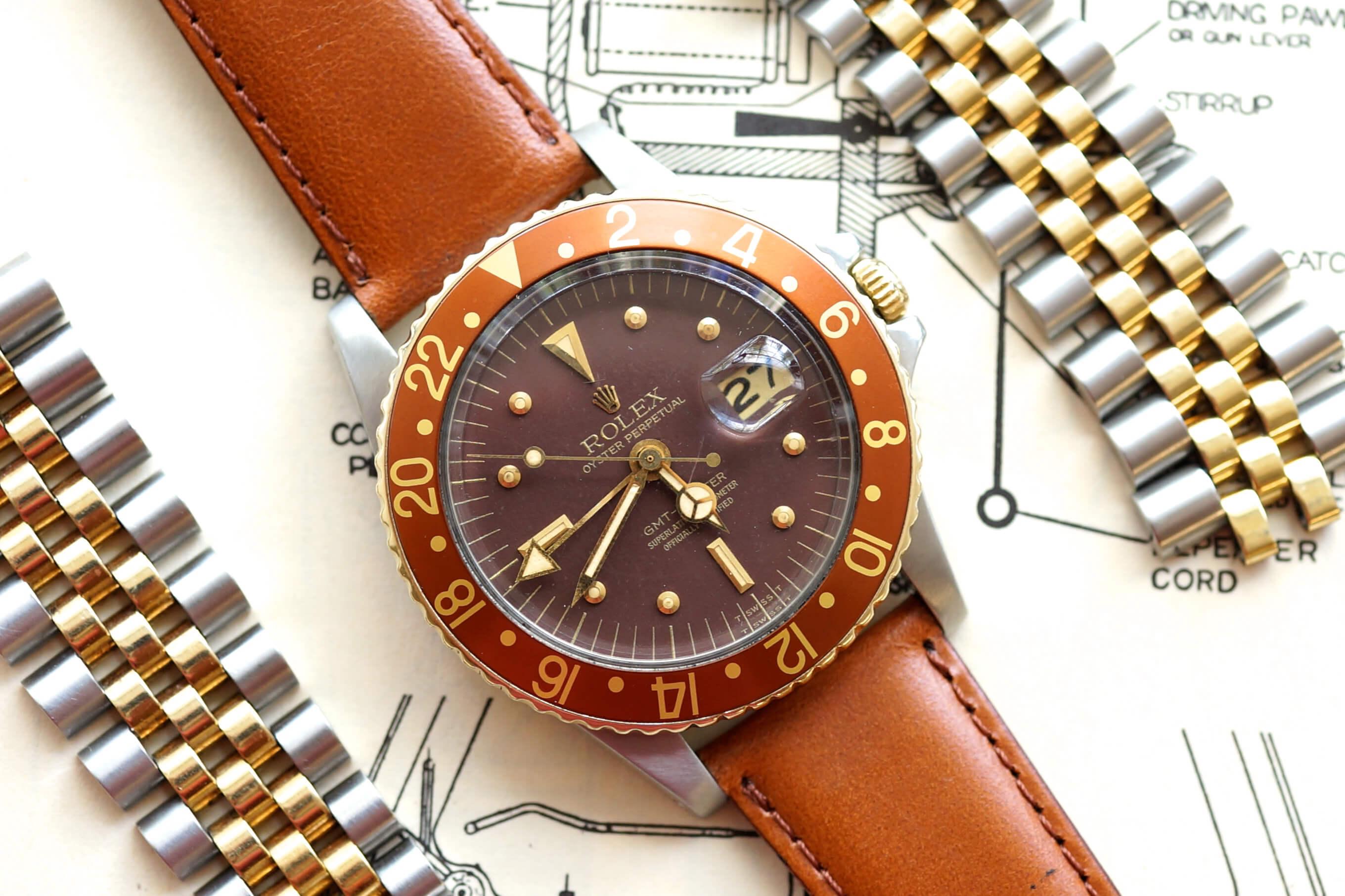 Rolex 1675 root beer nipple online dial