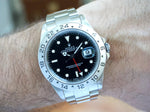 Rolex Explorer ii 16570 GMT 1995 40MM Black Dial SERVICED Travel Box and Service Papers - WearingTime Luxury Watches