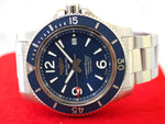Breitling Superocean A17367 44MM Blue Dial Blue Bezel Box Papers 2021 - WearingTime Luxury Watches