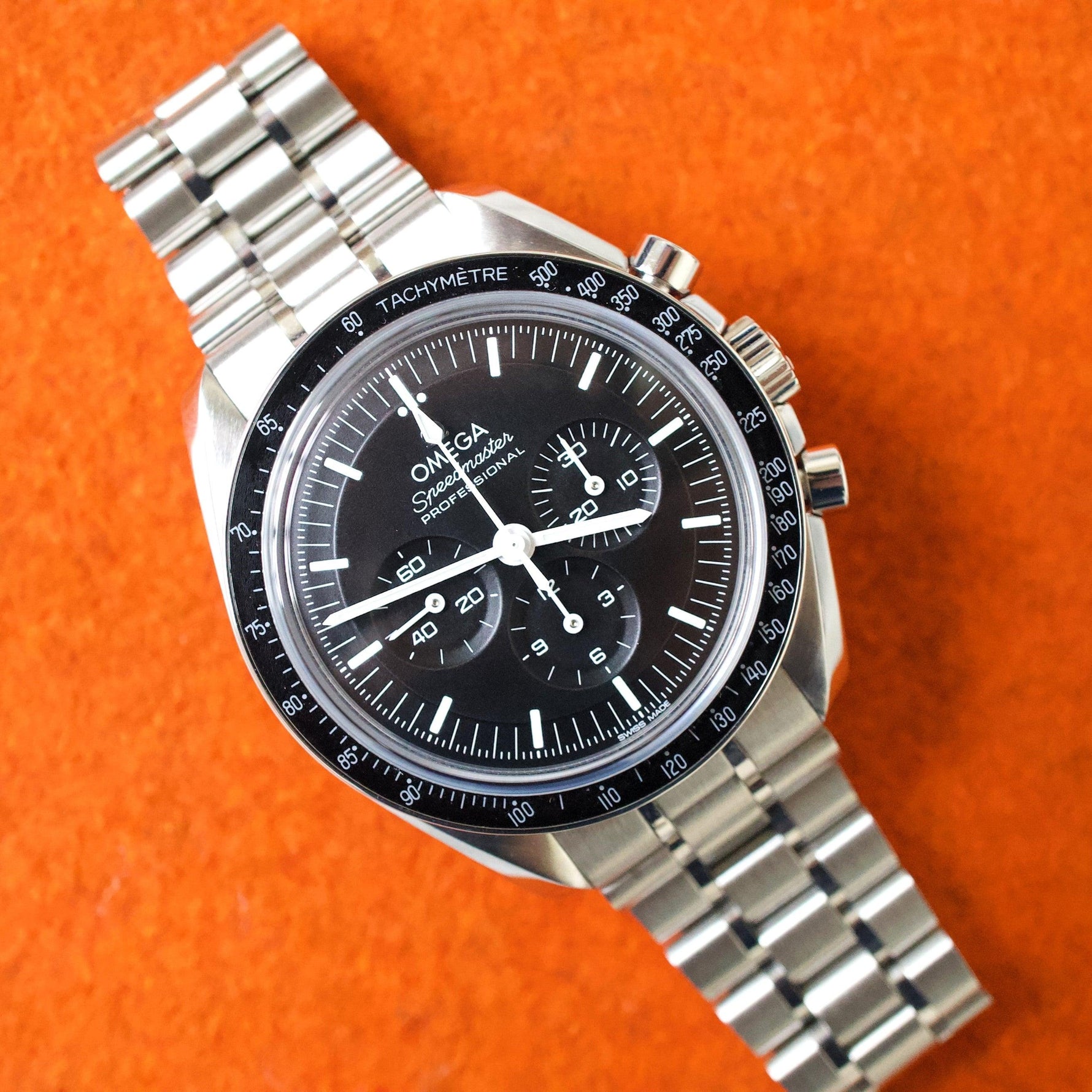 SOLDOUT: Omega Speedmaster Professional 310.30.42.50.01.002 2023 Sapphire Crystal 42MM Chronograph OMEGA WARRANTY RETAIL $8000 - WearingTime Luxury Watches