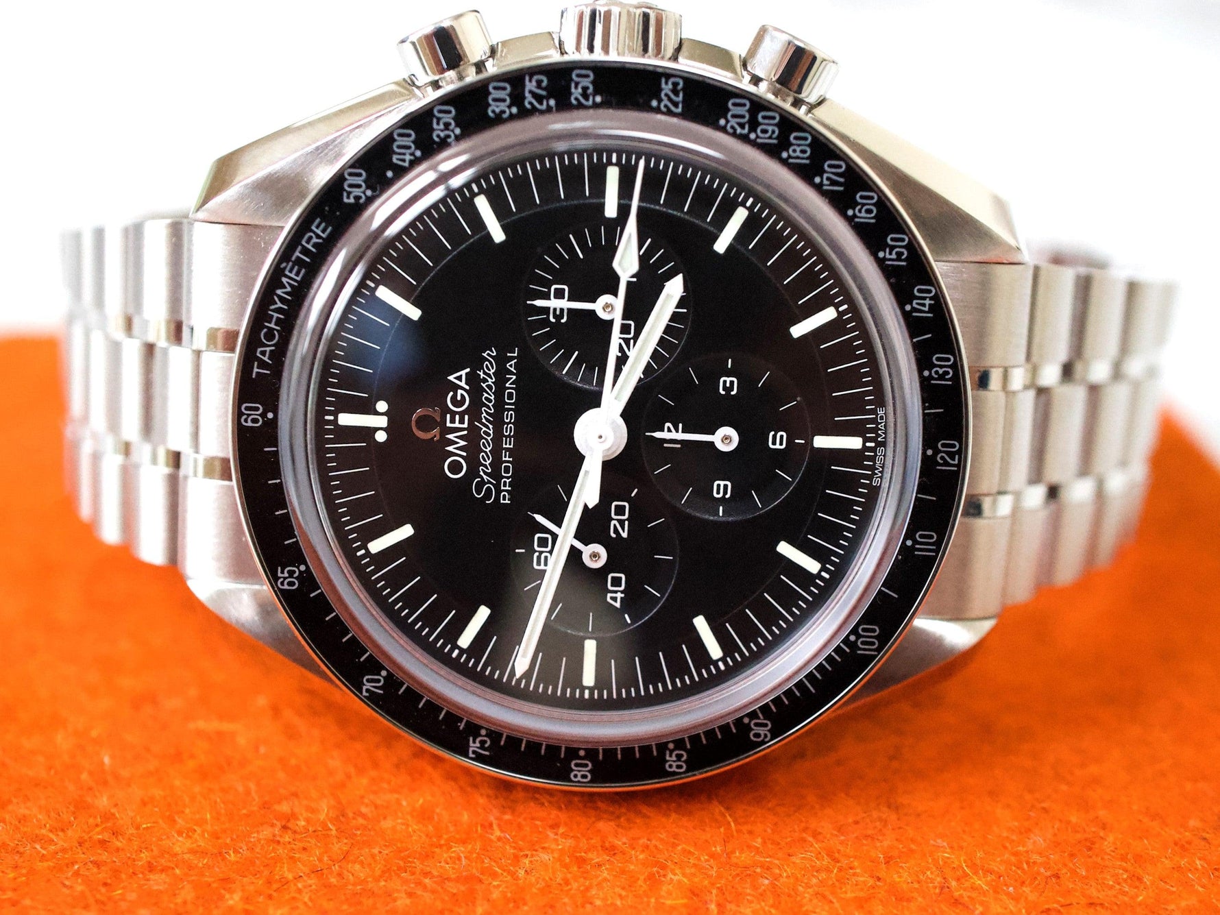 SOLDOUT: Omega Speedmaster Professional 310.30.42.50.01.002 2023 Sapphire Crystal 42MM Chronograph OMEGA WARRANTY RETAIL $8000 - WearingTime Luxury Watches