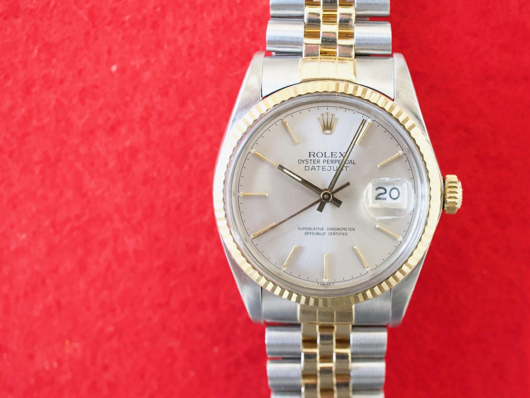 Rolex Datejust 16013 36MM Two Tone 18k Jubilee Quickset Date Factory Rolex Box 1985 - WearingTime Luxury Watches