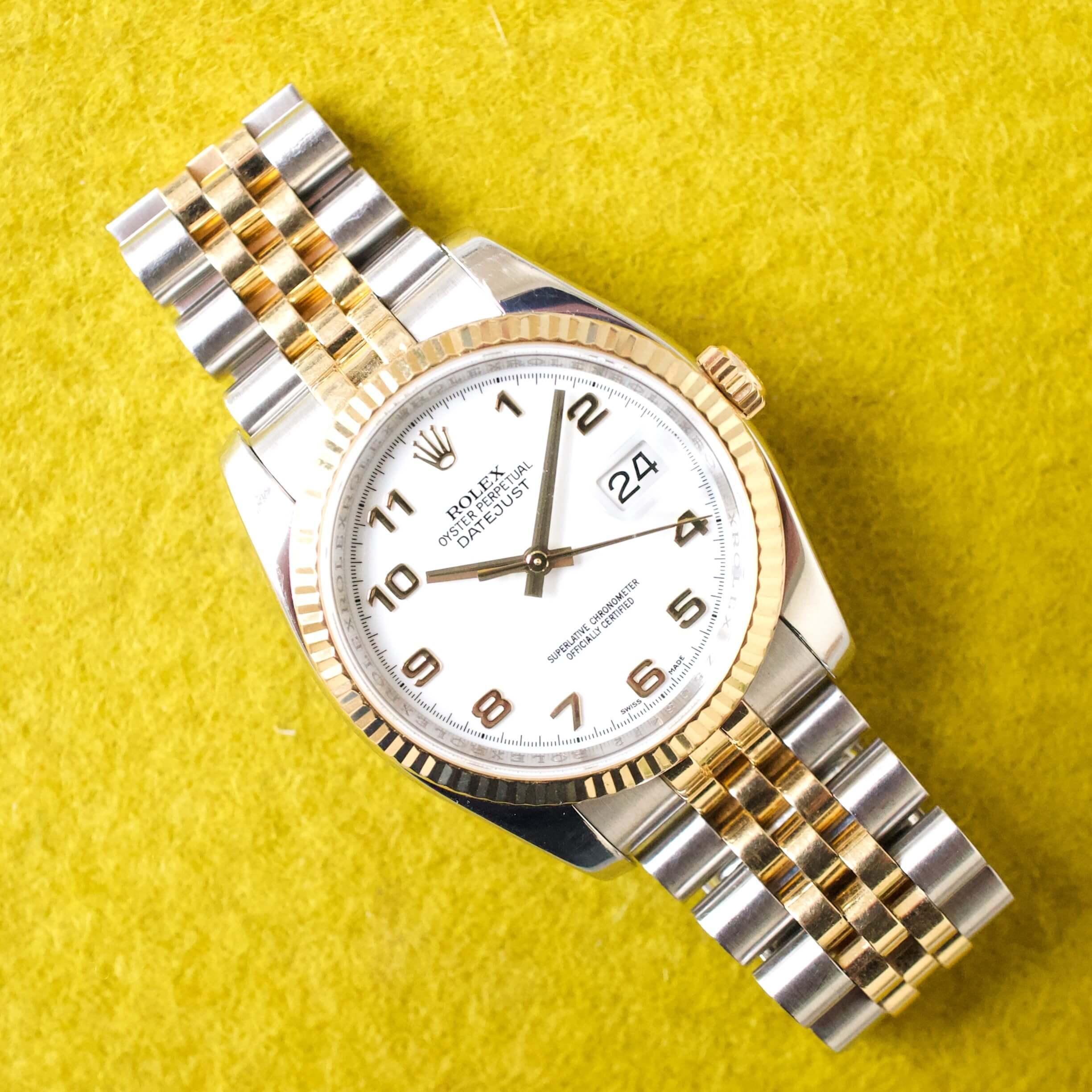 Rolex Datejust 36MM 116233 Super Jubilee Quickset 18k Gold and