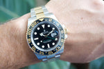 Rolex GMT Master II 116713LN CERAMIC Gold and Steel Automatic GMT Black Dial Box PAPERS - WearingTime Luxury Watches