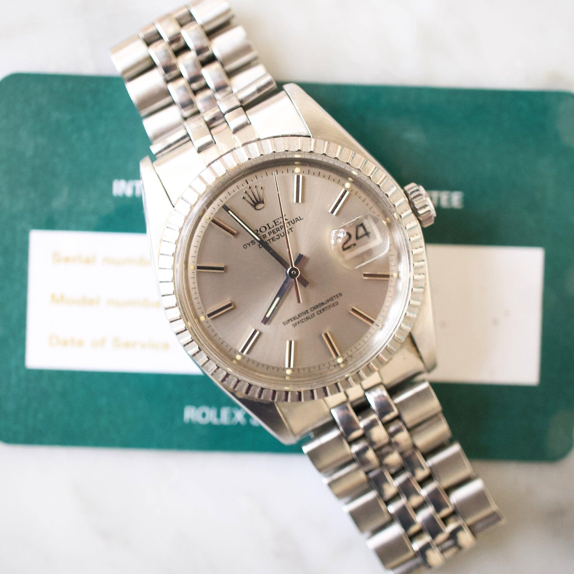 SOLD OUT: 1978 Rolex Datejust 1603 36MM Ghost/Grey Dial FACTORY 