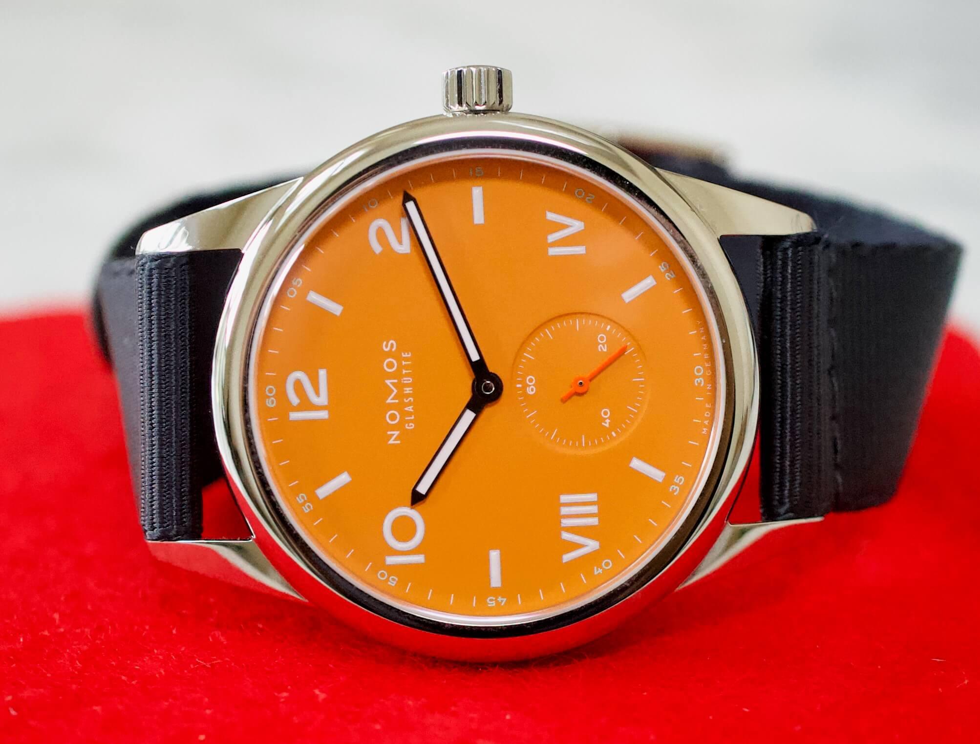 SOLD OUT Nomos Club 38.5MM Manual Wind Nato Strap Box and Papers