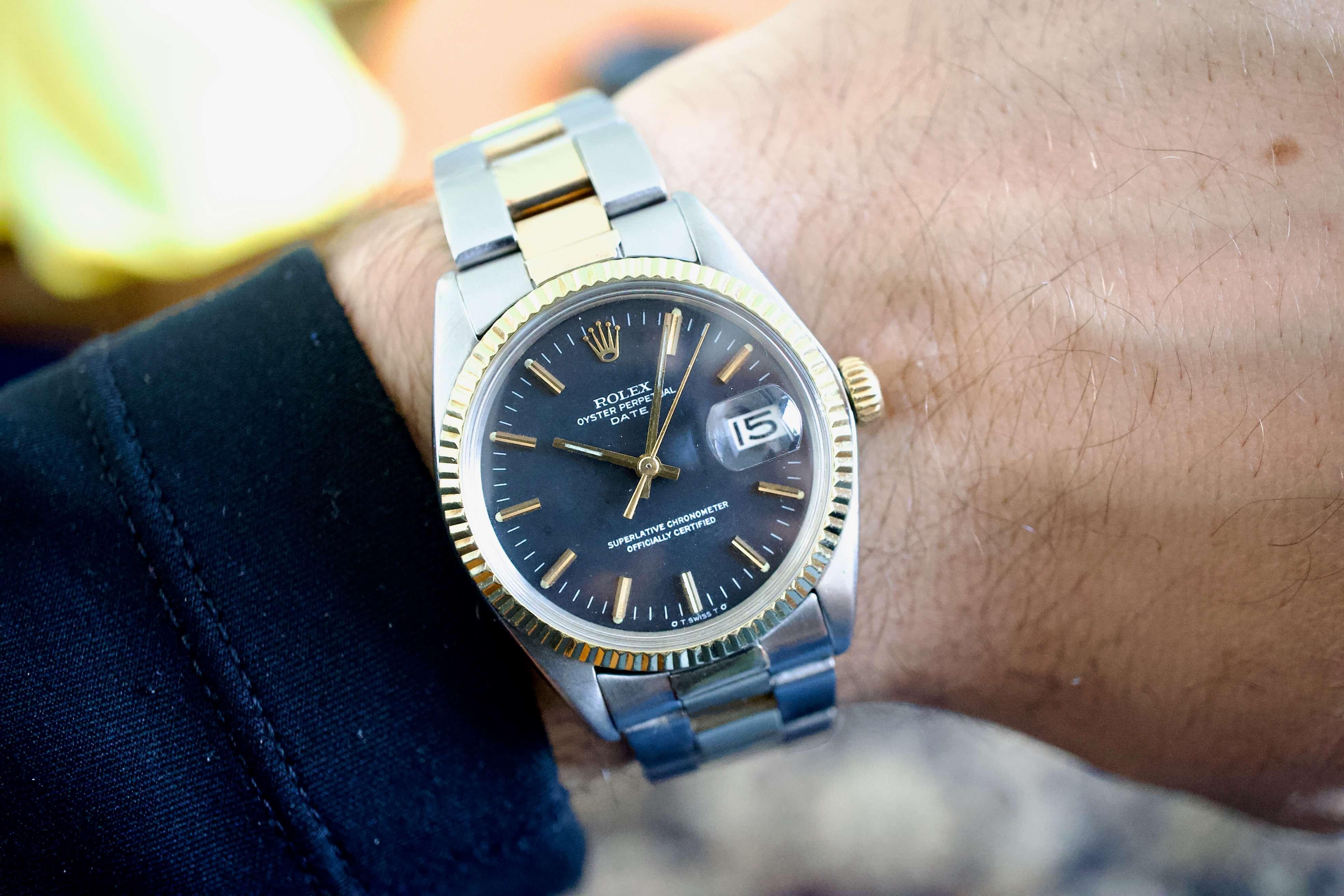 Rolex oyster outlet perpetual date automatic