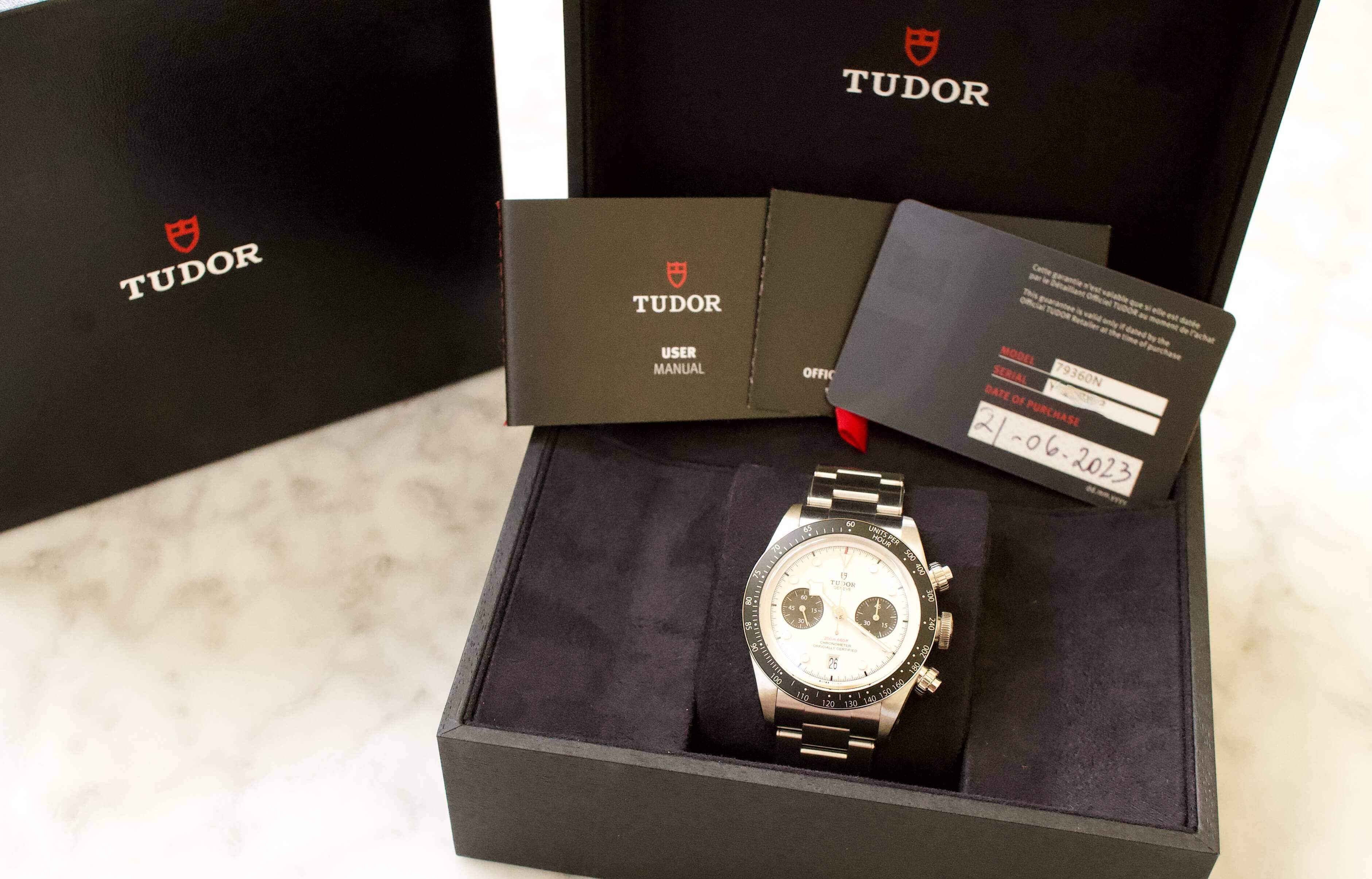 Tudor black shop bay box