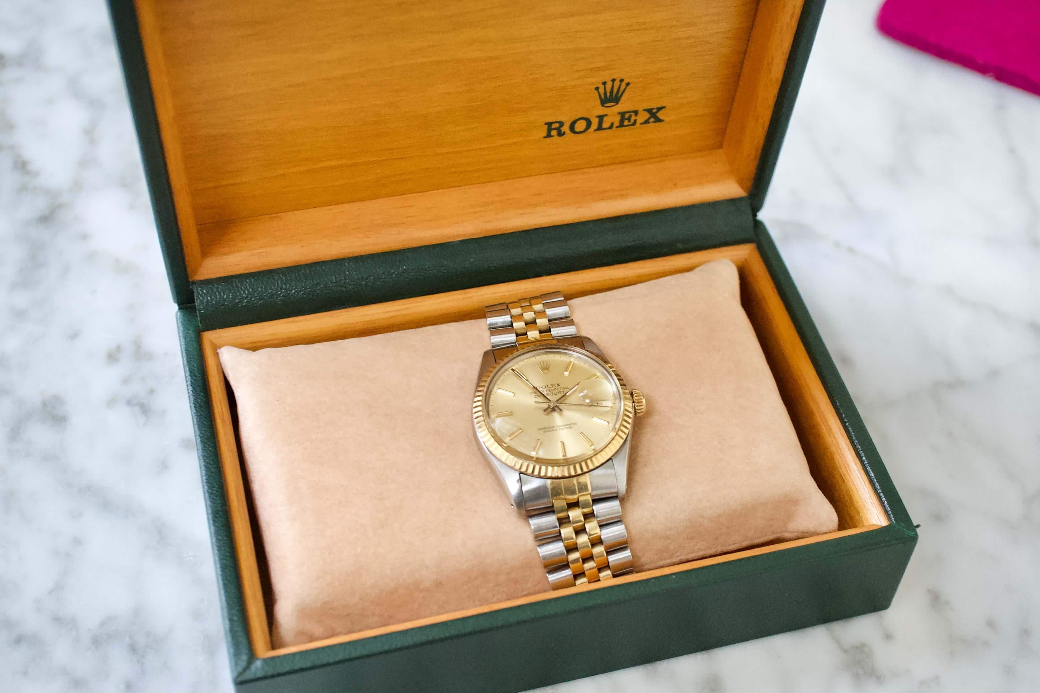 1986 rolex datejust two tone hot sale