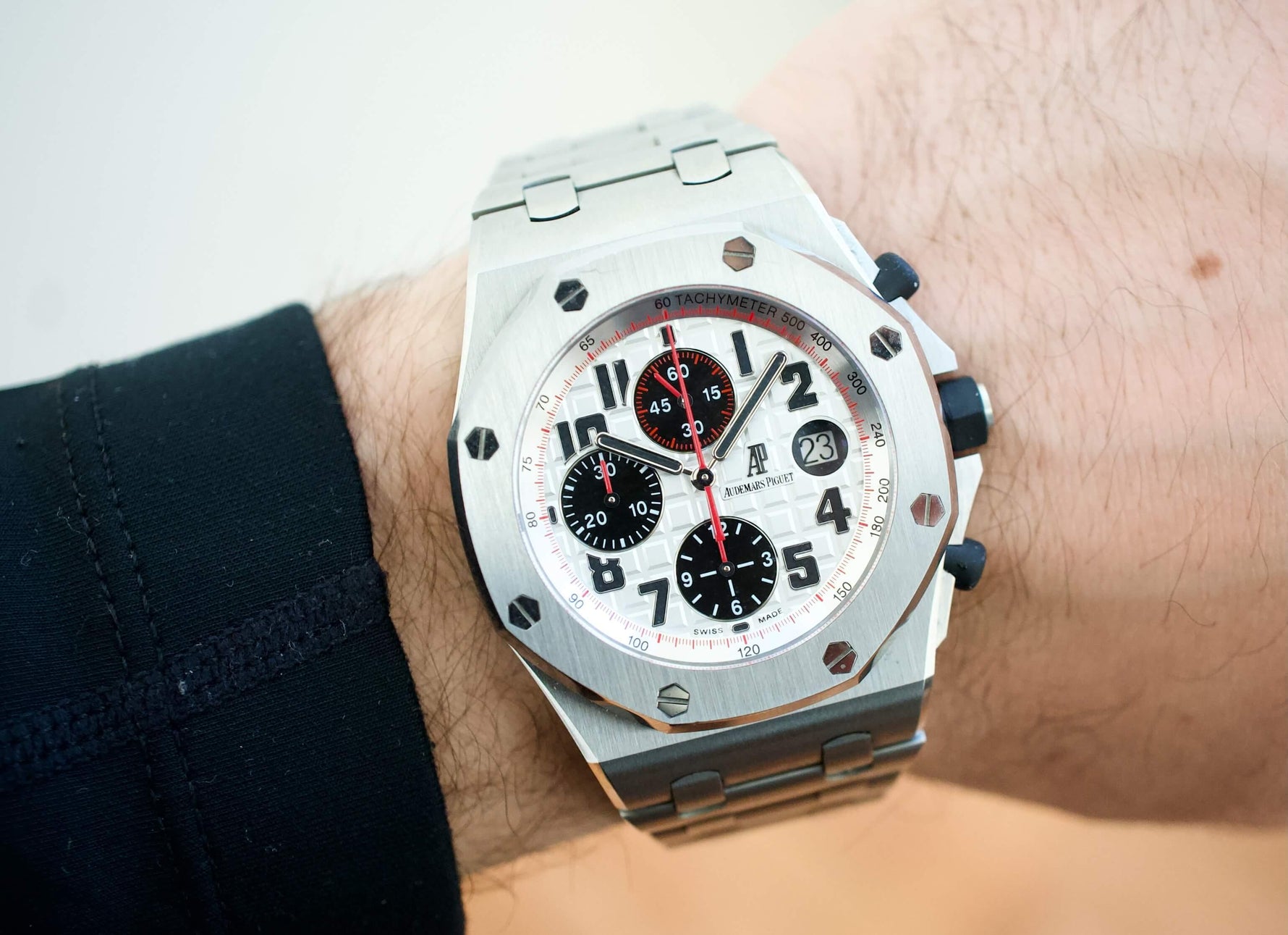 Sold Out: Audemars Piquet Royal Oak Offshore 26170ST 42MM Chronograph White Steel Box and Papers 2018 - WearingTime Luxury Watches
