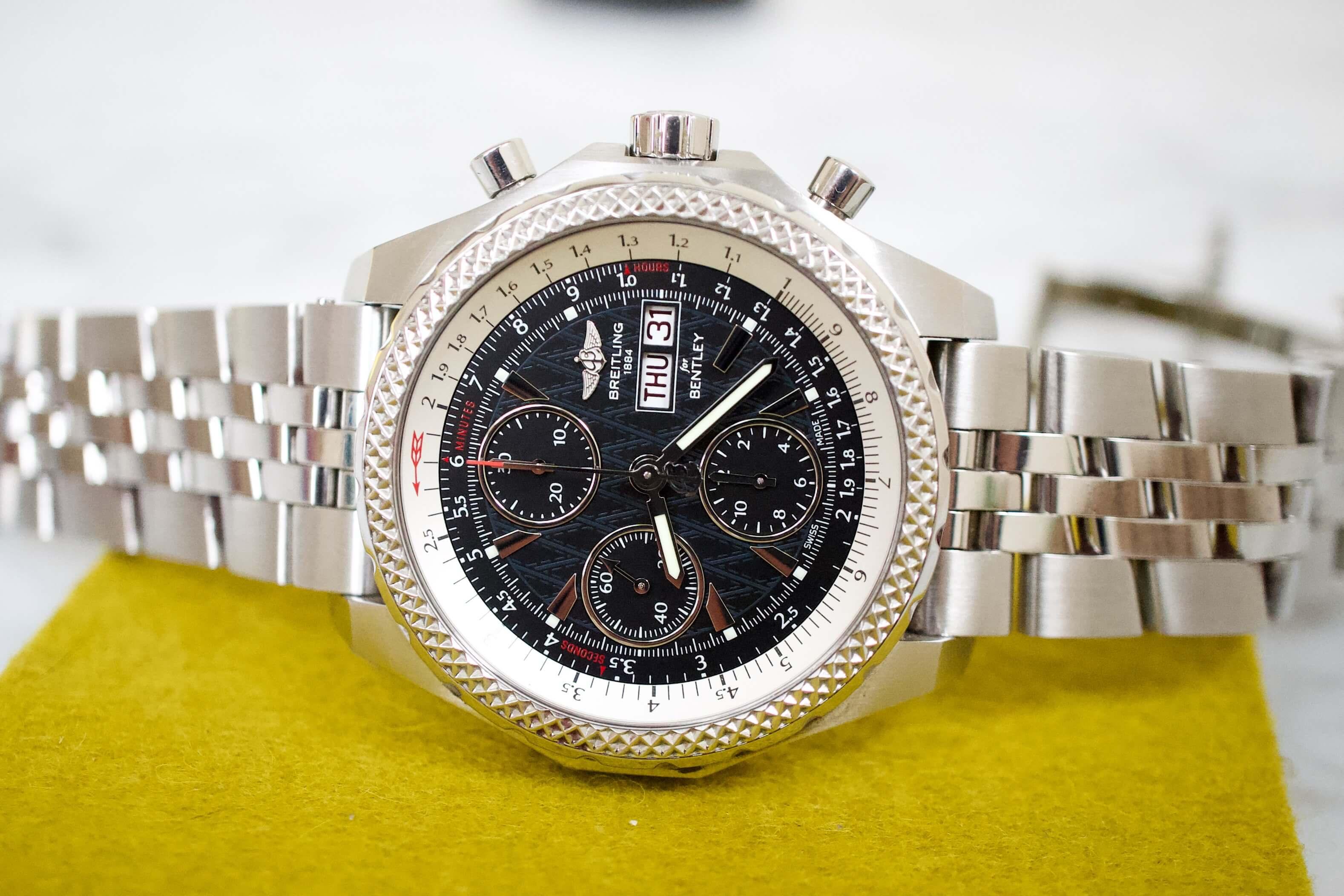 SOLD OUT: Breitling Bentley A13363 45mm Chronograph Continental GT Box  Papers – WearingTime Luxury Watches