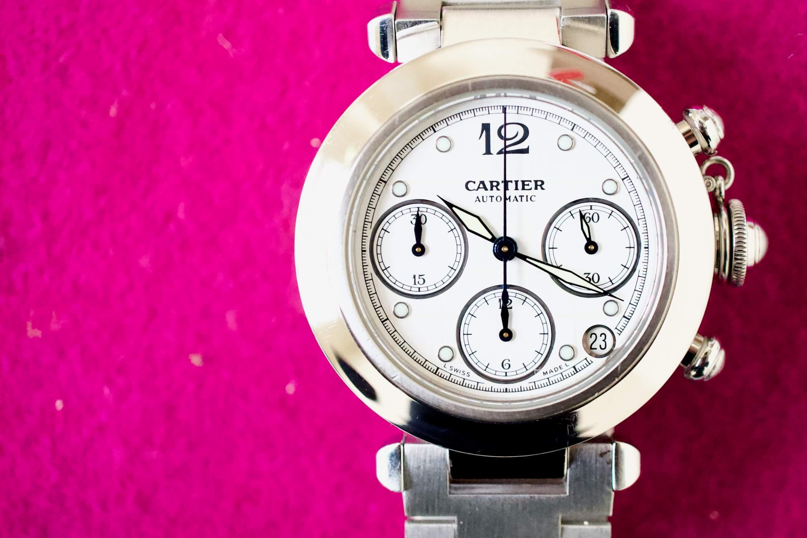 SOLD OUT Cartier Pasha Chronograph 2412 36mm Box and Papers Near