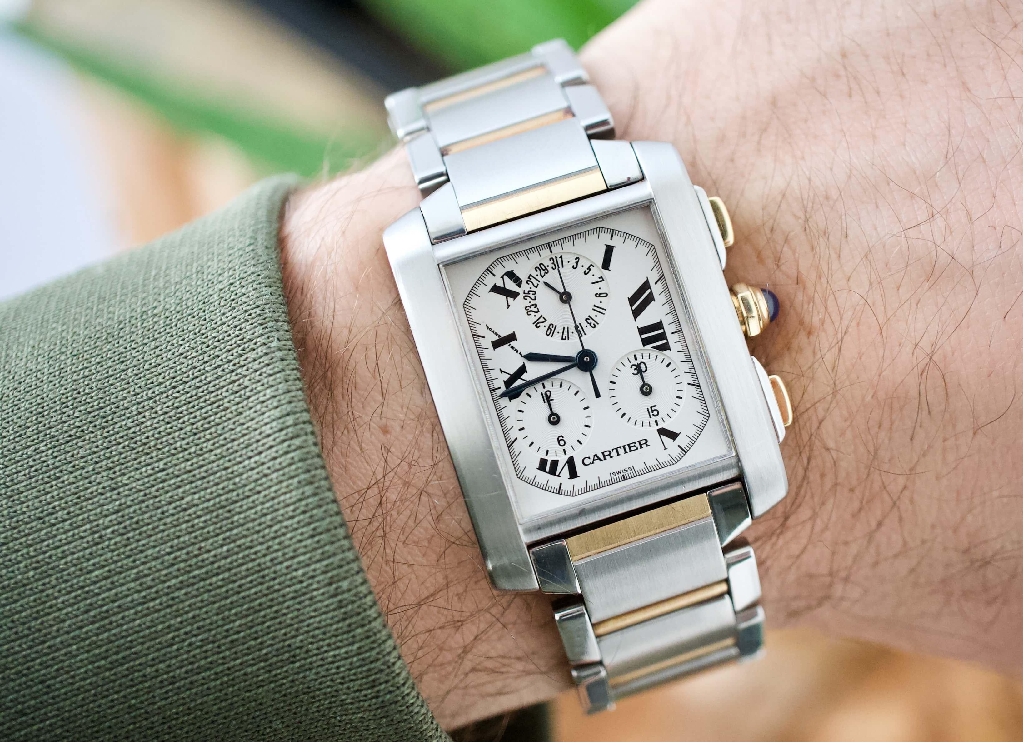 Cartier tank shop francaise two tone