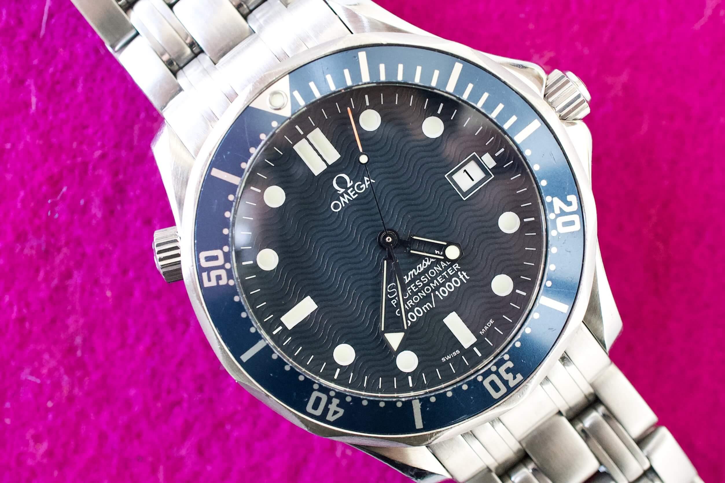 SOLD OUT Omega Seamaster 300 2531.80 41MM Diver Blue Wave Steel Box 1999 WearingTime Luxury Watches