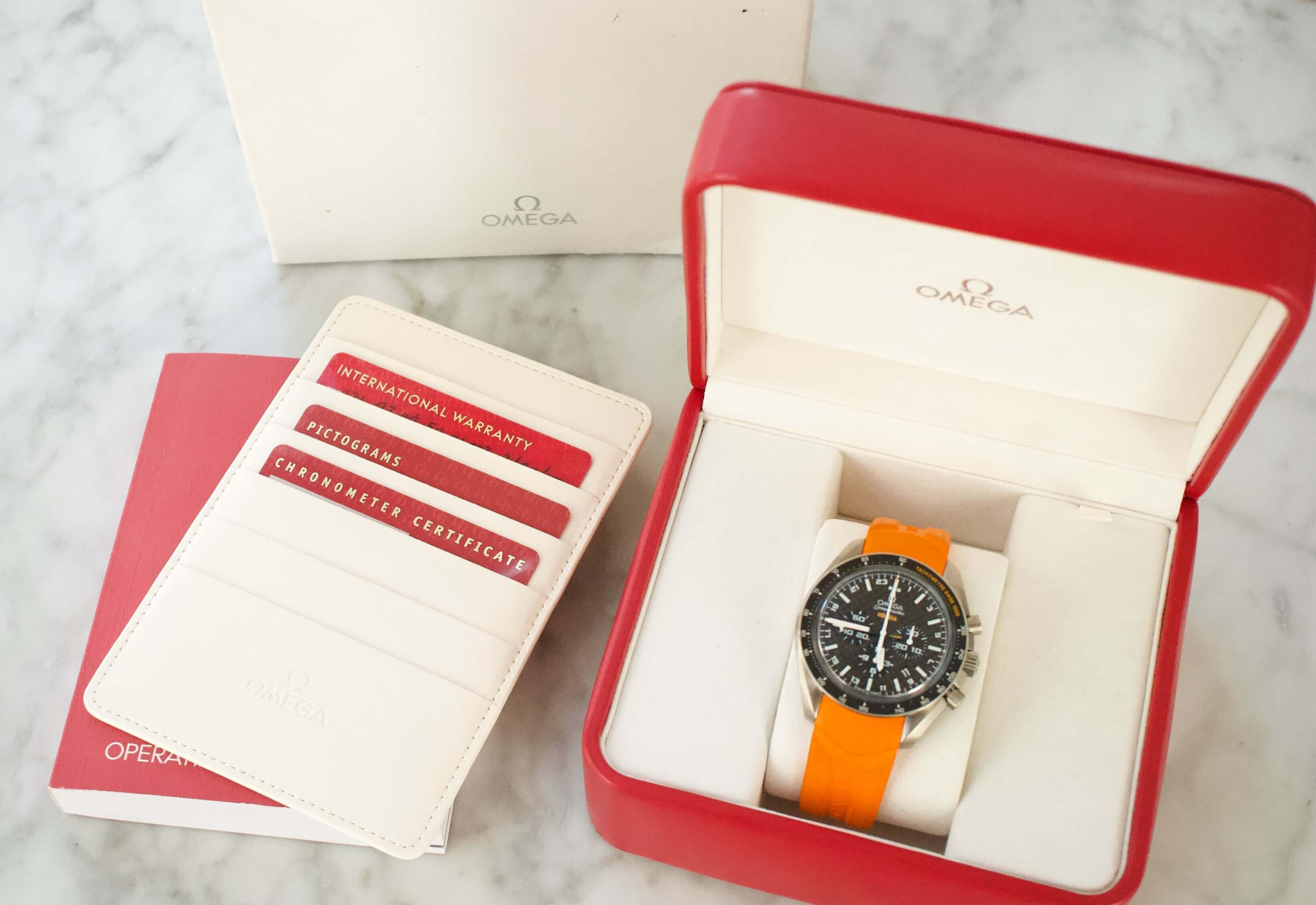 sold out omega speedmaster 321 92 44 52 01 003 titanium solar impulse hb sia 44mm co axial chronograph box papers gmt automatic serviced wearingtime luxury watches 12