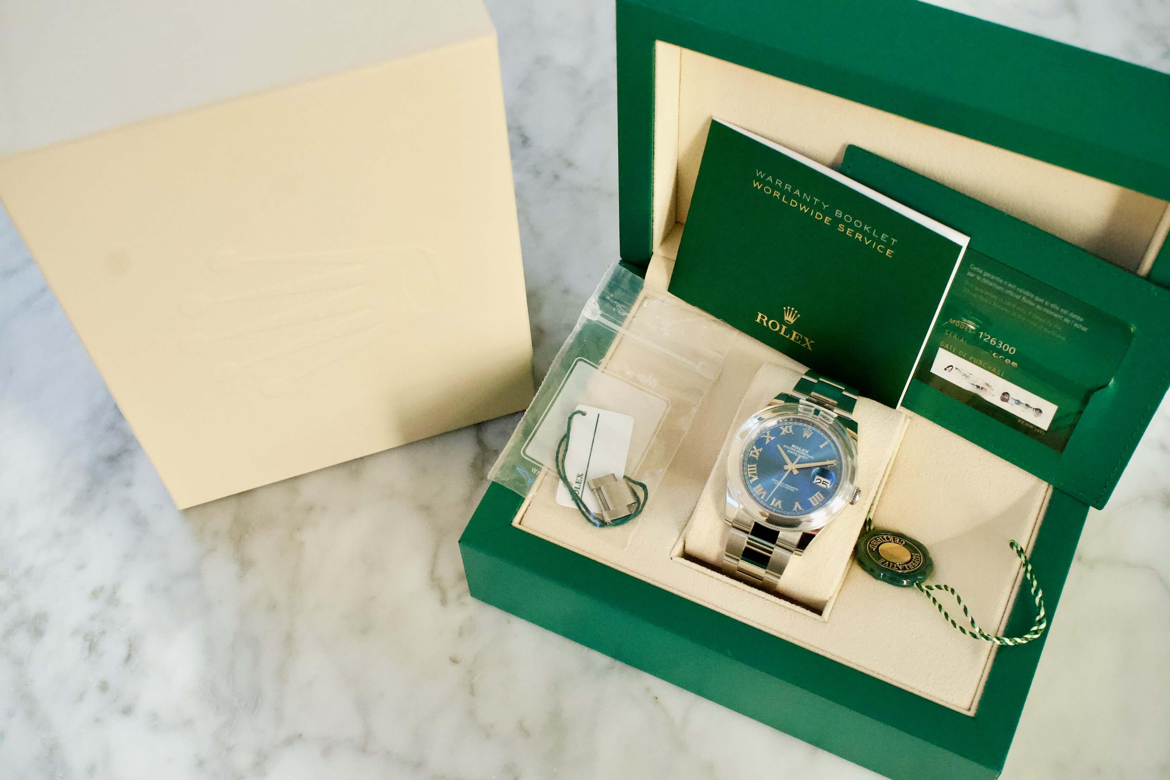 SOLD OUT Rolex 126300 Datejust 41mm 2022 Azzurro Blue Smooth