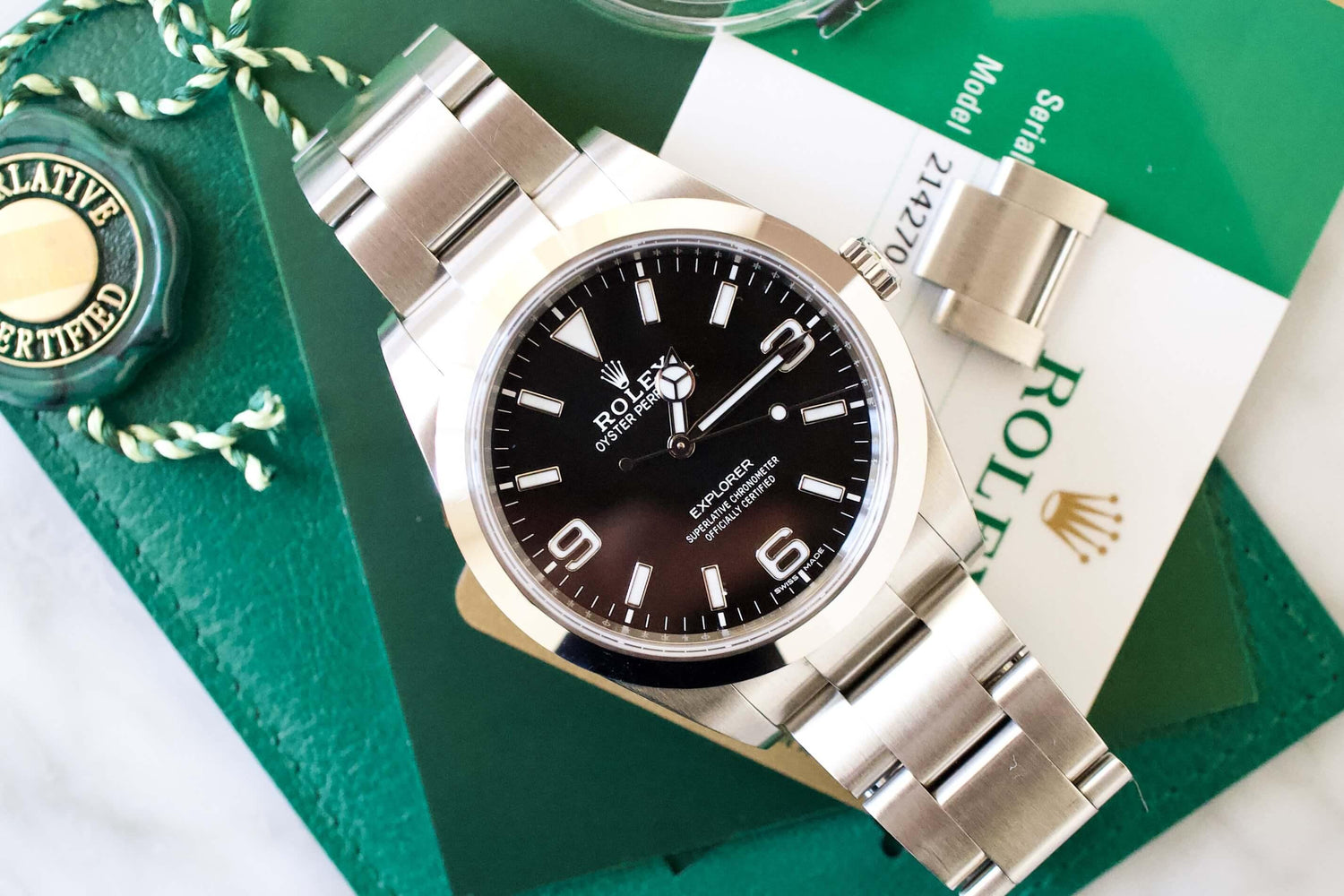 SOLD OUT: Rolex Explorer 39mm 214270 Mark II Mark 2 Dial 2020 box and Papers Rolex Warranty - WearingTime Luxury Watches