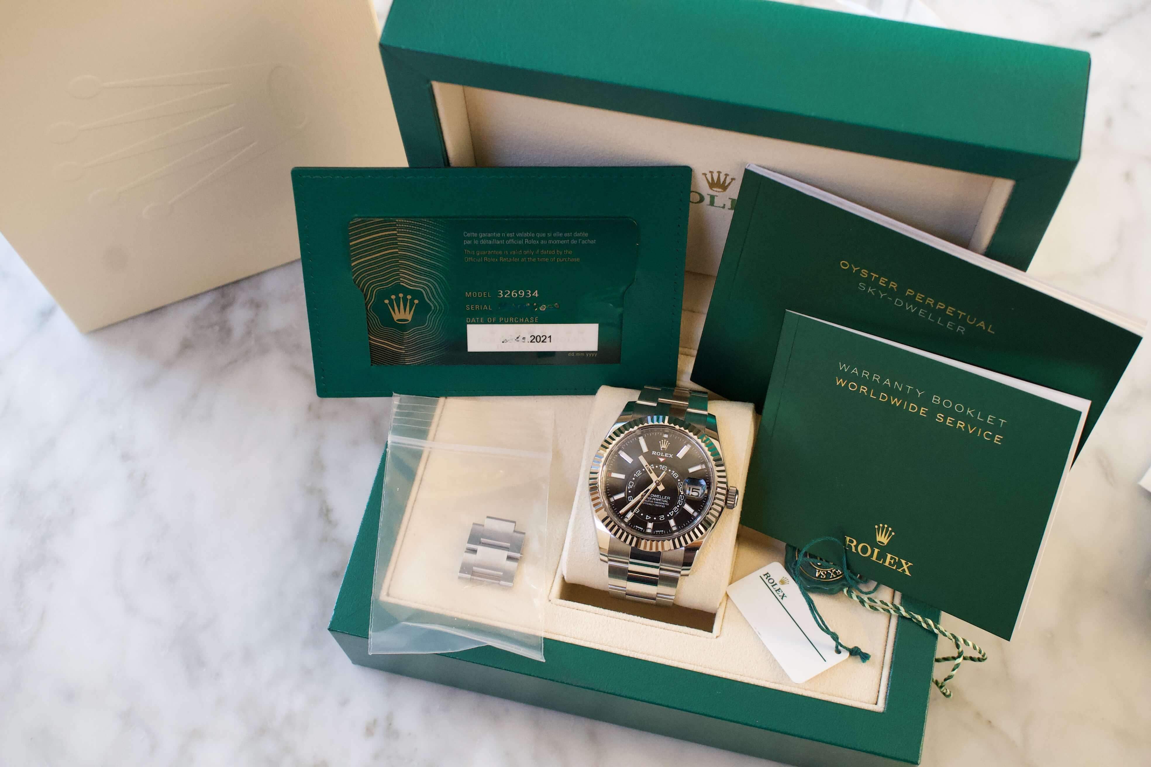 Rolex sky best sale dweller box