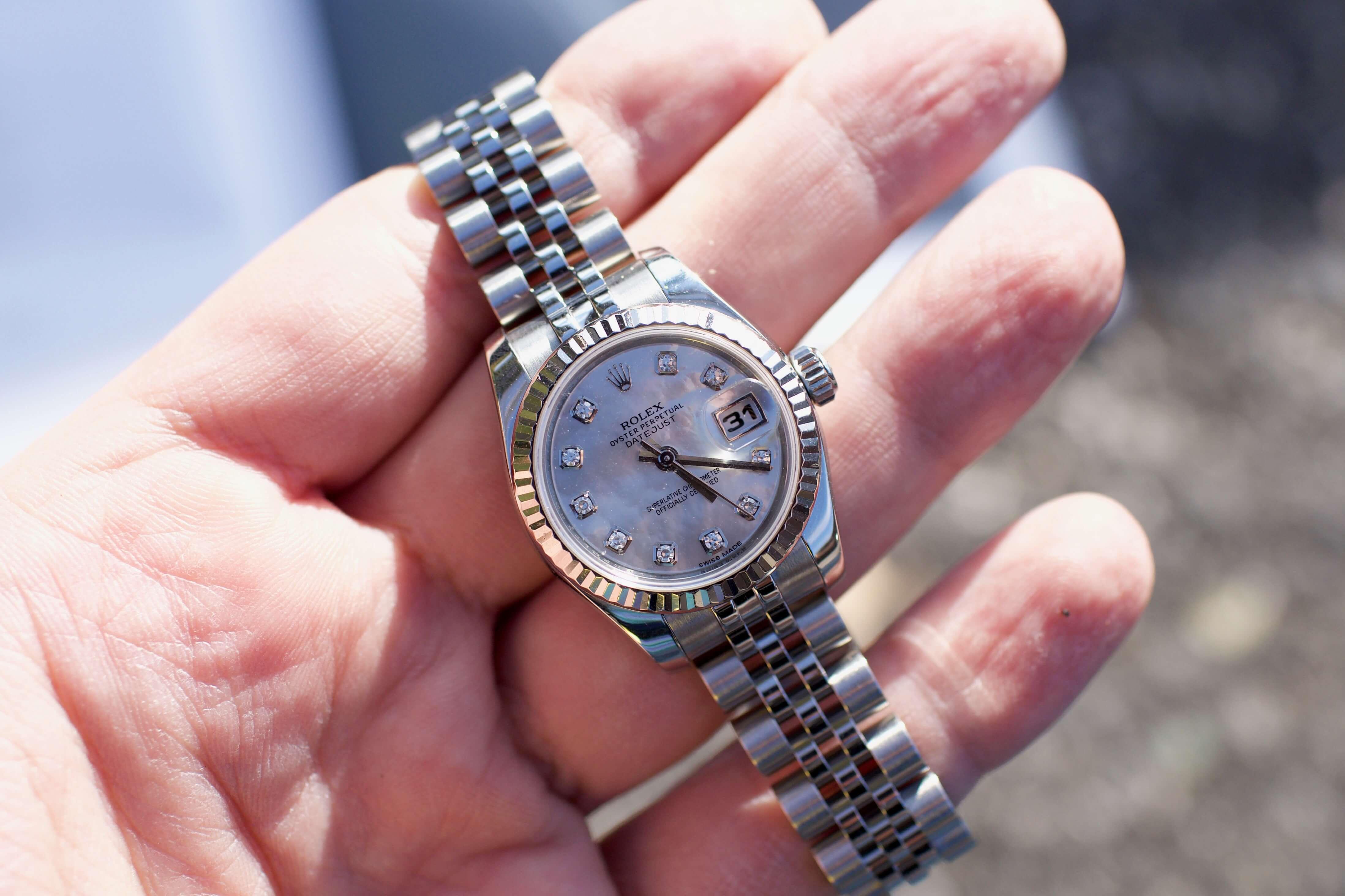 Rolex datejust 26mm mother of online pearl