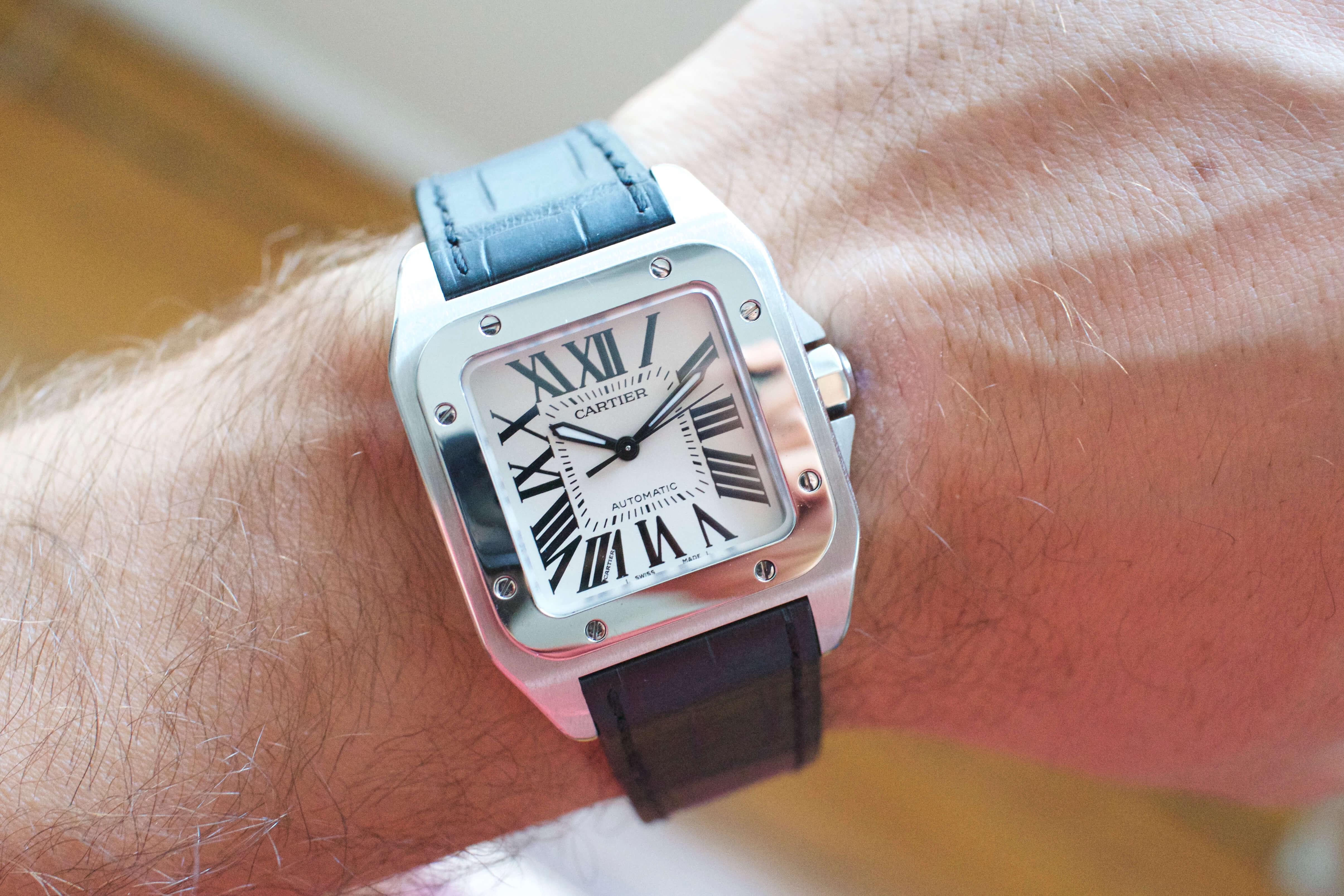 SOLDOUT Cartier Santos 100 Steel Mid Size W20106X8 WearingTime