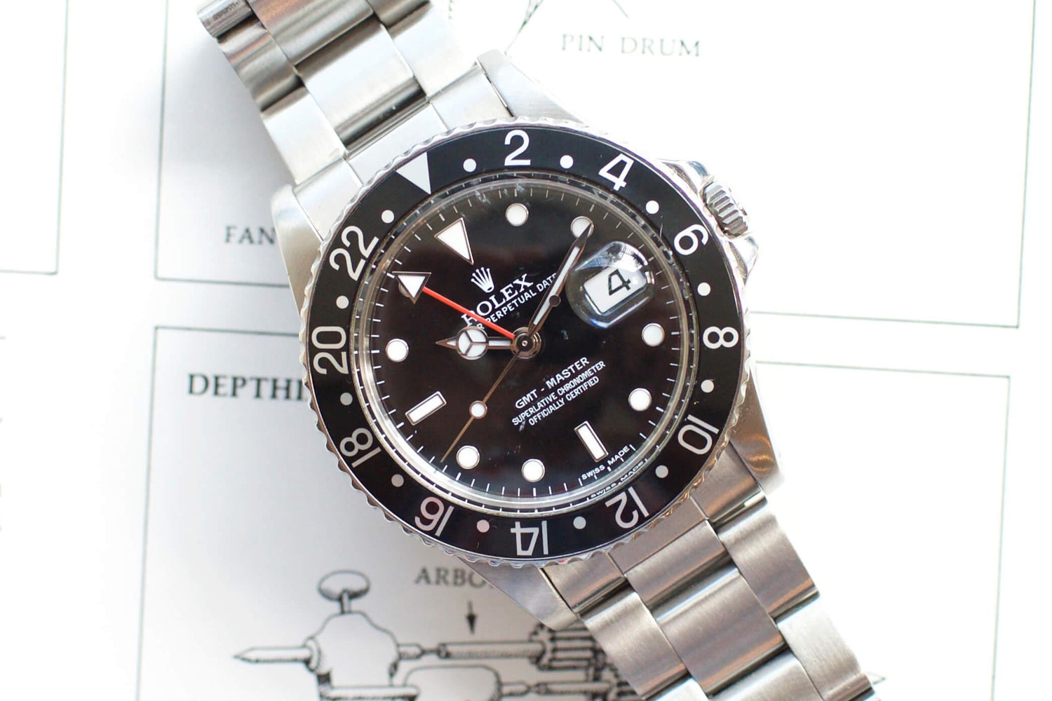 SOLDOUT: Rolex 16750 GMT Master Glossy 1982 Black Bezel - WearingTime Luxury Watches