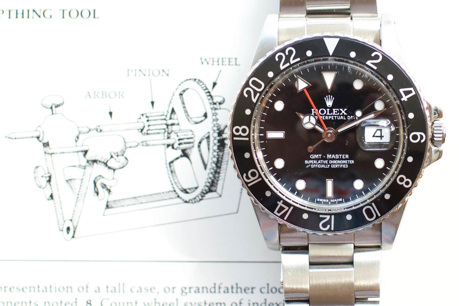 SOLDOUT: Rolex 16750 GMT Master Glossy 1982 Black Bezel - WearingTime Luxury Watches