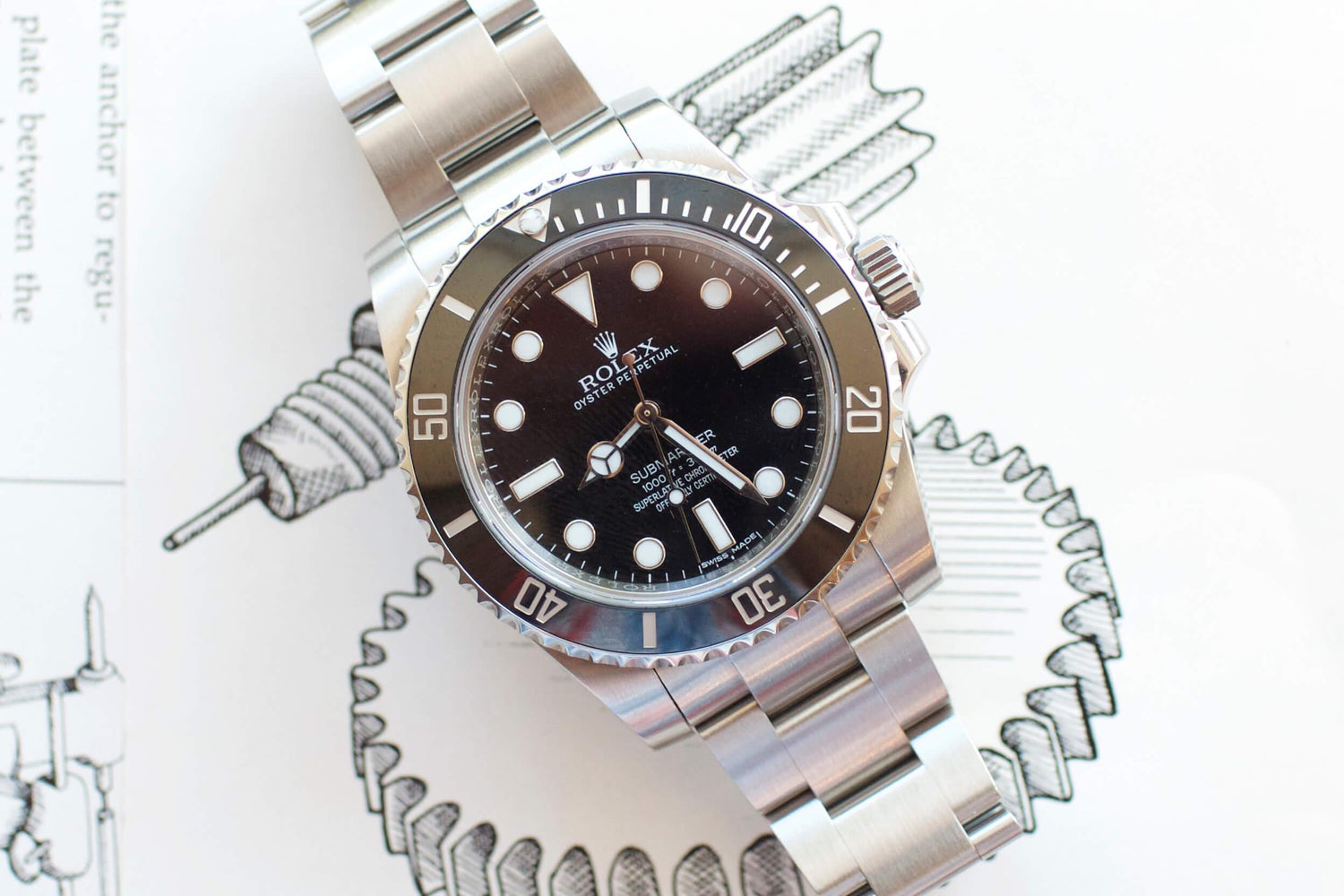 SOLDOUT: Rolex Ceramic No Date Submariner 114060 MINT BOX PAPERS - WearingTime Luxury Watches