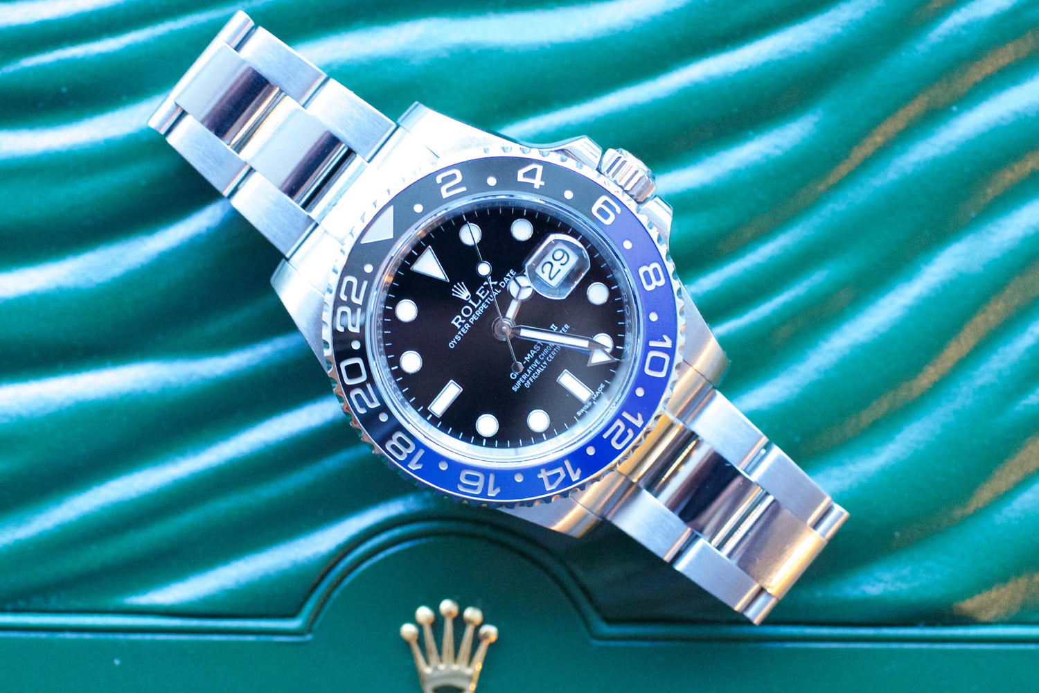 SOLDOUT: Rolex GMT-MASTER II 116710 BLNR BATMAN Black/Blue Ceramic Bezel Watch - WearingTime Luxury Watches