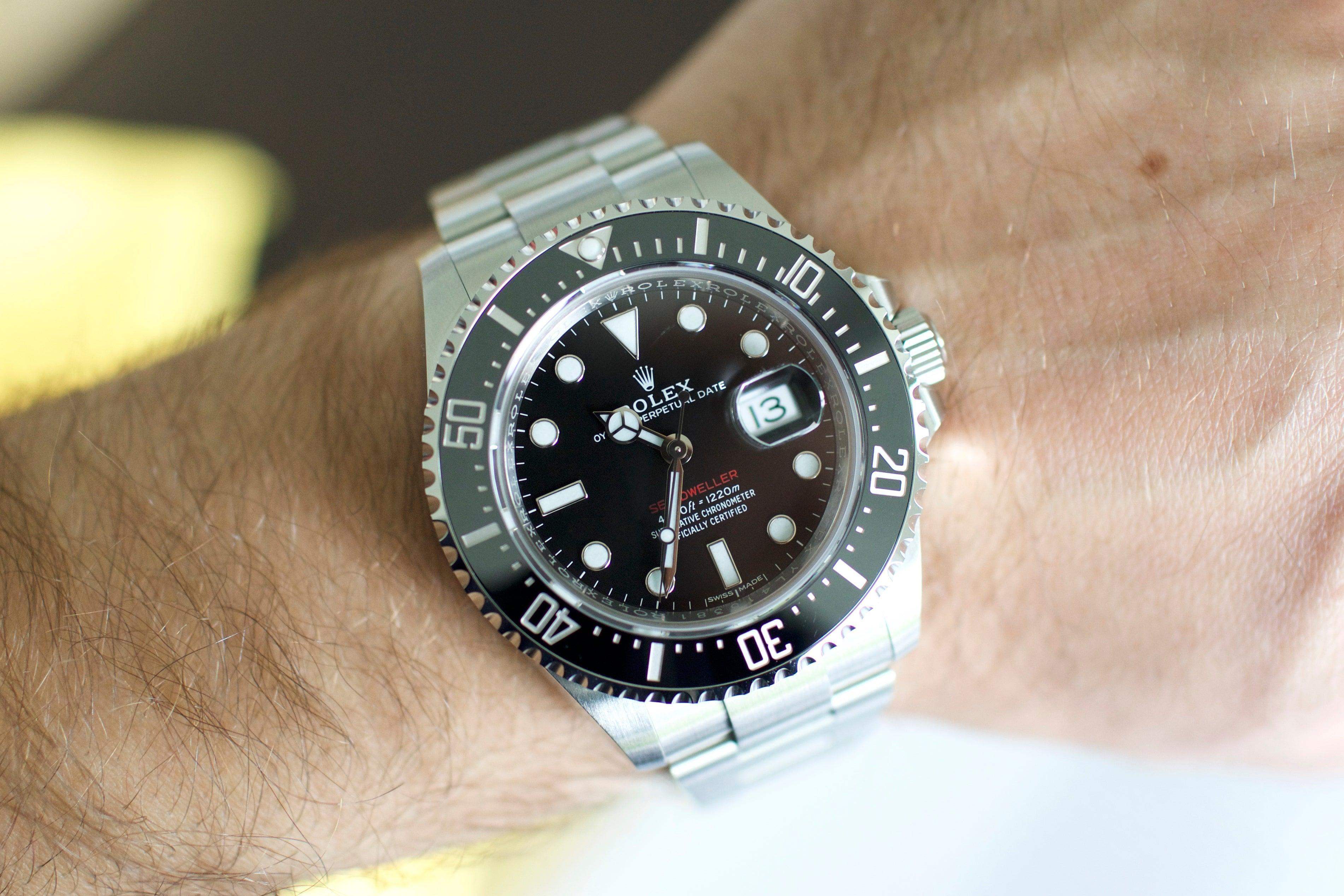 Sea dweller discount 43 on wrist