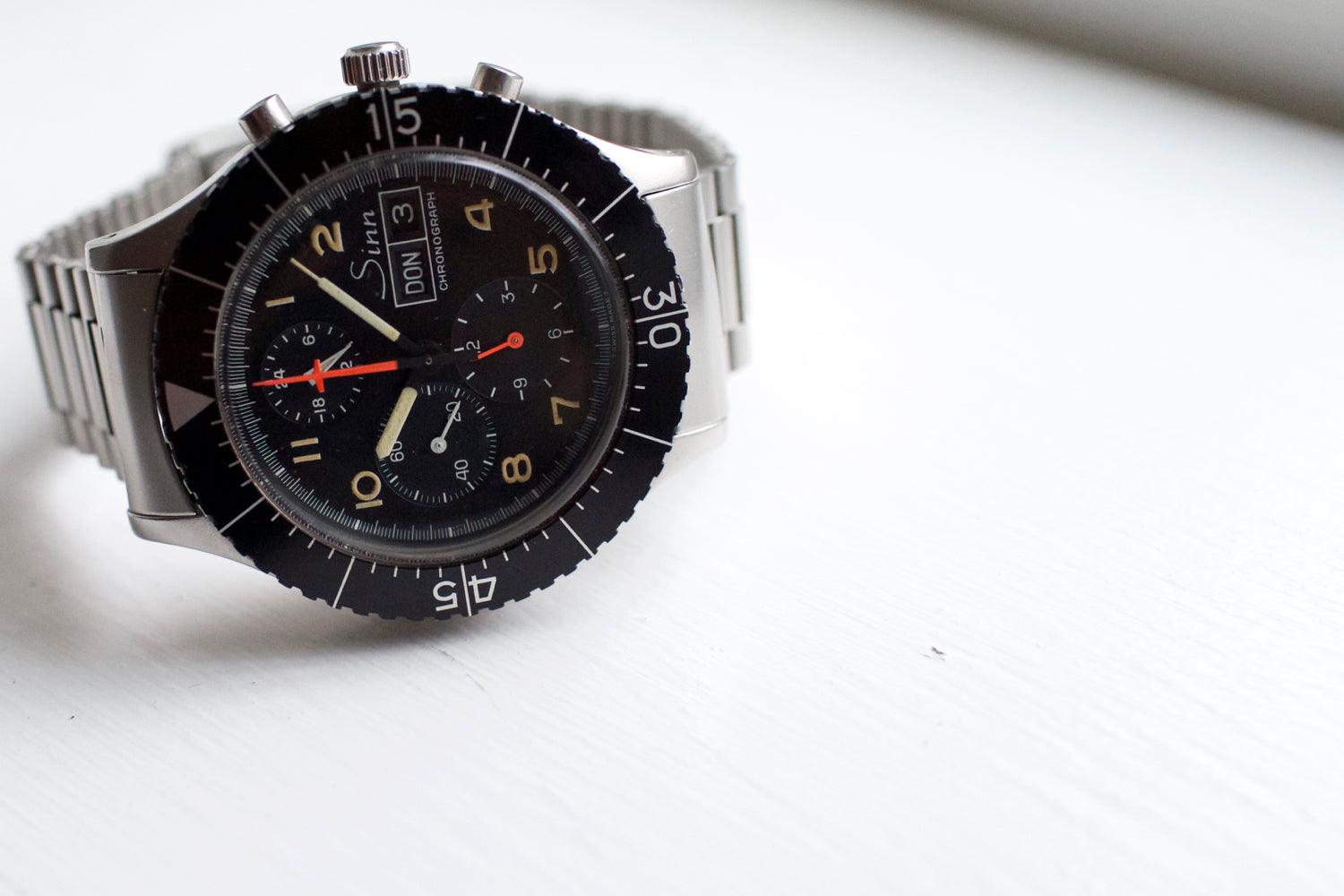 SOLDOUT Sinn 156 Pilot Chronograph Lemania 5100 Tritium